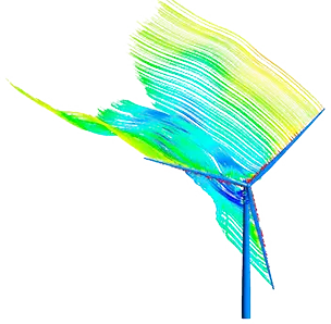 Wind flow simulation